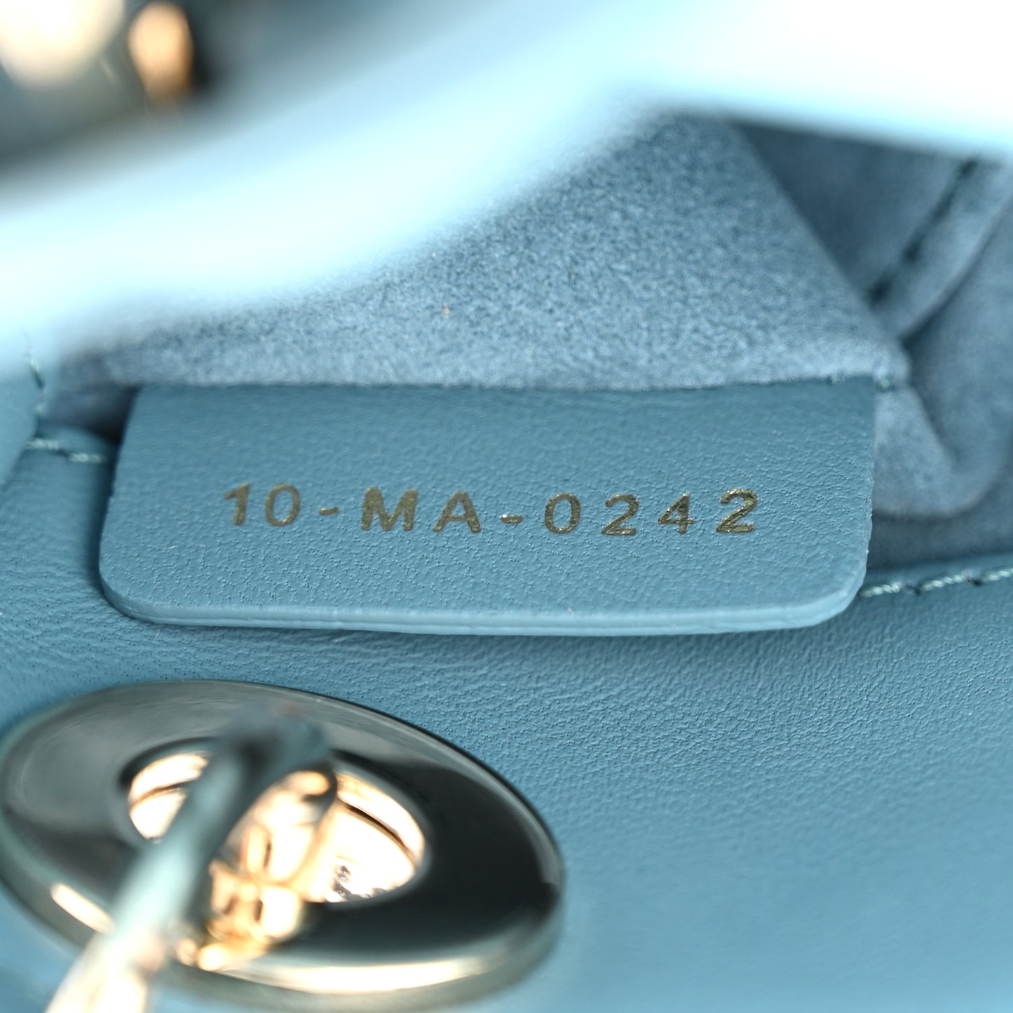 Lambskin Cannage Micro Lady Dior Cloud Blue