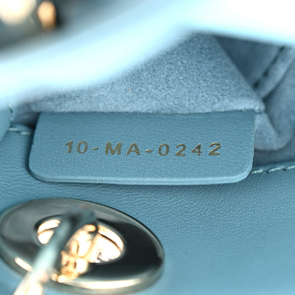 Christian Dior Lambskin Cannage Micro Lady Dior Cloud Blue 7 of 11