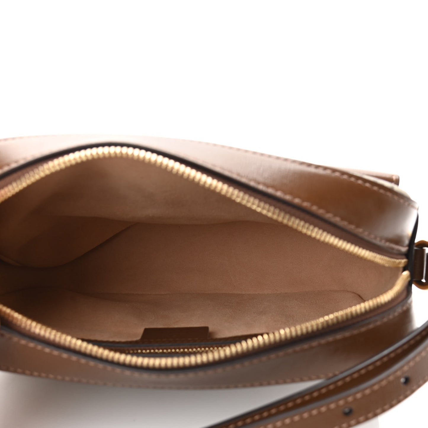 GG Supreme Monogram Small Horsebit 1955 Shoulder Bag Beige Brown Sugar