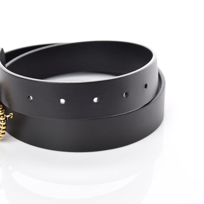 Gucci Margaux Calfskin Studded Interlocking G 30mm Belt 85 34 Black 5 of 7