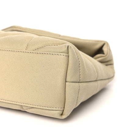 Saint Laurent Canvas Quilted Toy Loulou Puffer Monogram Chain Satchel Cool Beige 10 of 10
