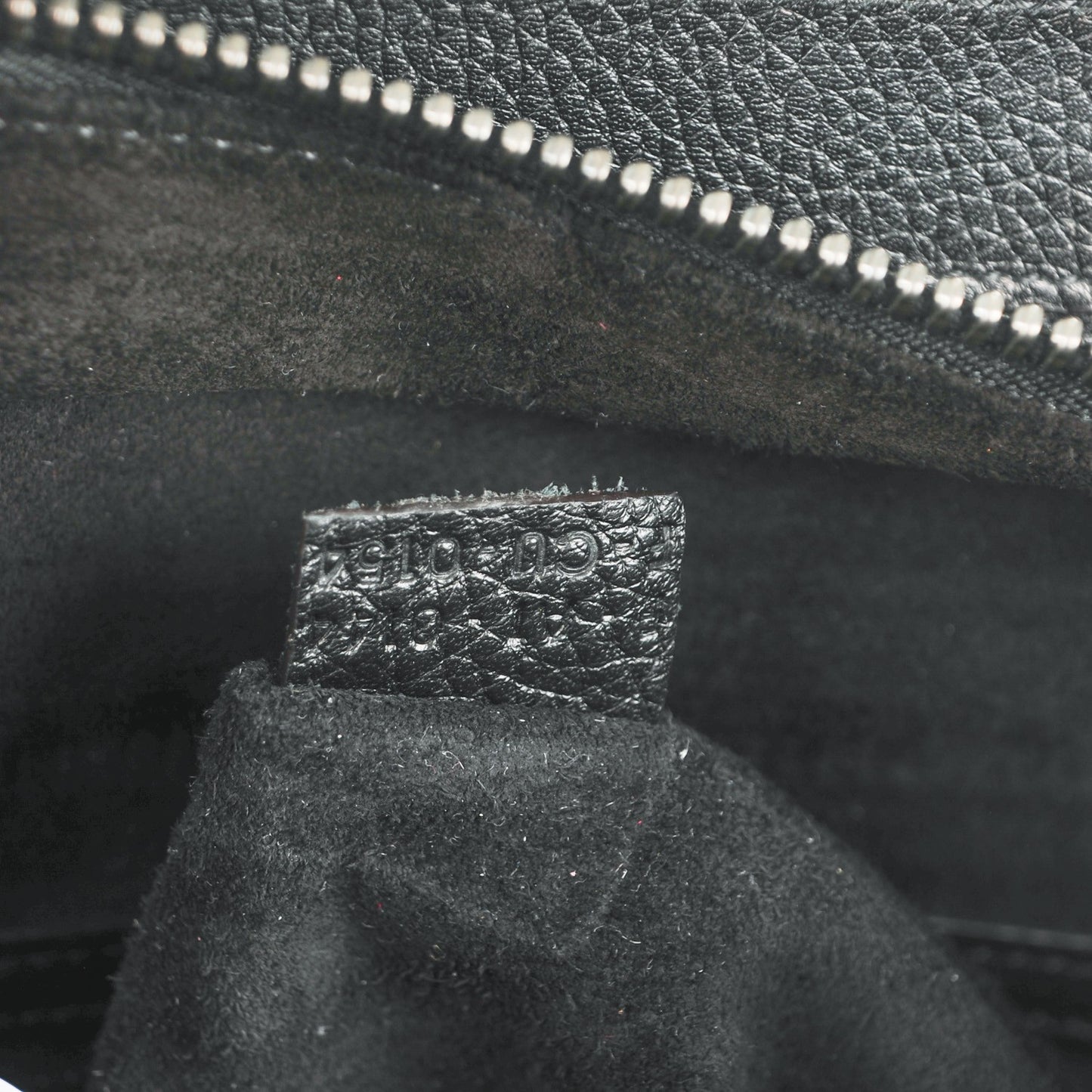 Drummed Calfskin Mini Luggage Black