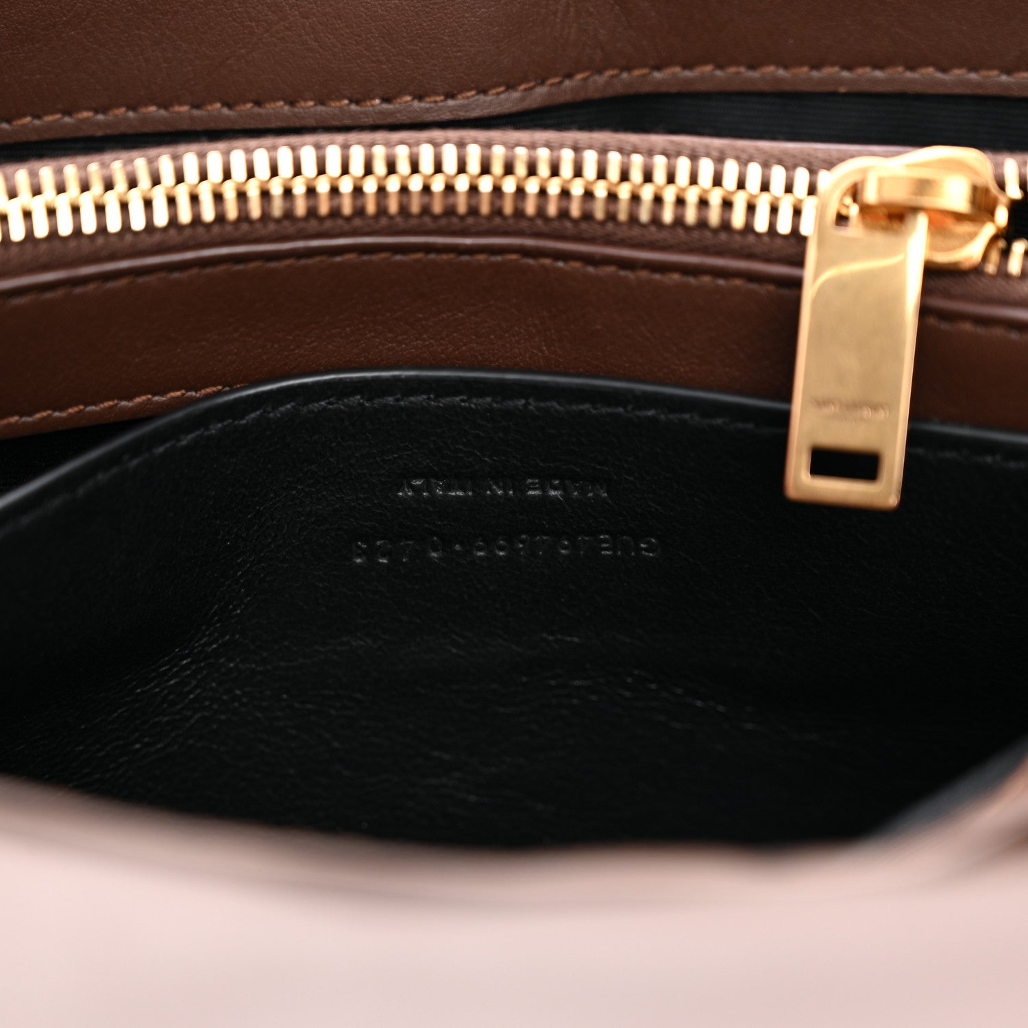 Saint Laurent Suede Calfskin Y Quilted Monogram Small Loulou Chain Satchel Bark Brown 7 of 10