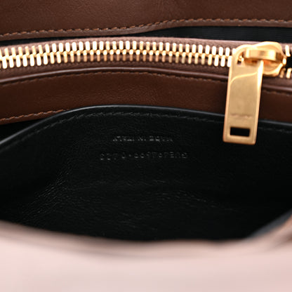 Saint Laurent Suede Calfskin Y Quilted Monogram Small Loulou Chain Satchel Bark Brown 7 of 10