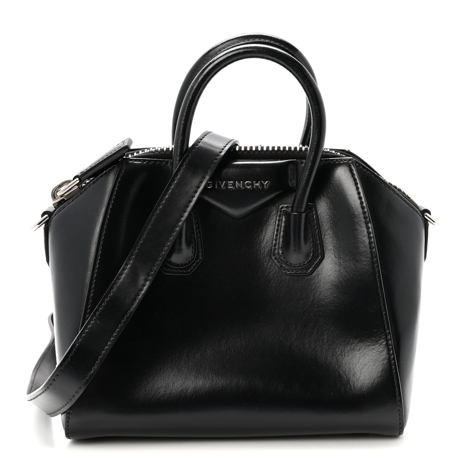 Givenchy Shiny Lord Calfskin Mini Antigona Black 1 of 10
