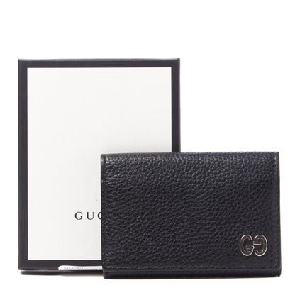 Gucci Pebbled Calfskin Dorian Card Case Black 8 of 8