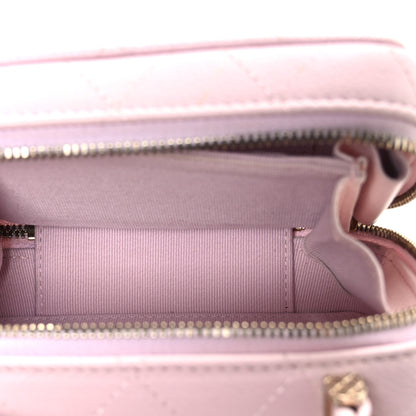 Chanel Caviar Quilted Top Handle Vanity Case Pink 6 of 11