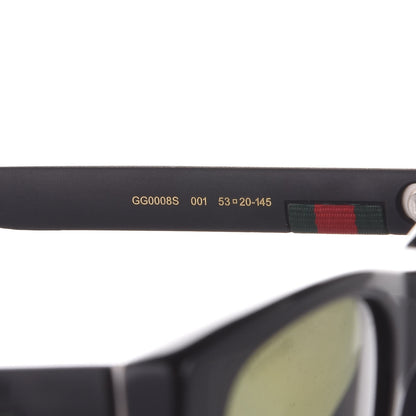Gucci Square Frame Web Sunglasses GG0008S Black 8 of 9