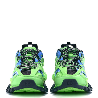 Balenciaga Mesh Nylon Metallic Fabric Womens Track Sneakers 39 Blue Green 2 of 9