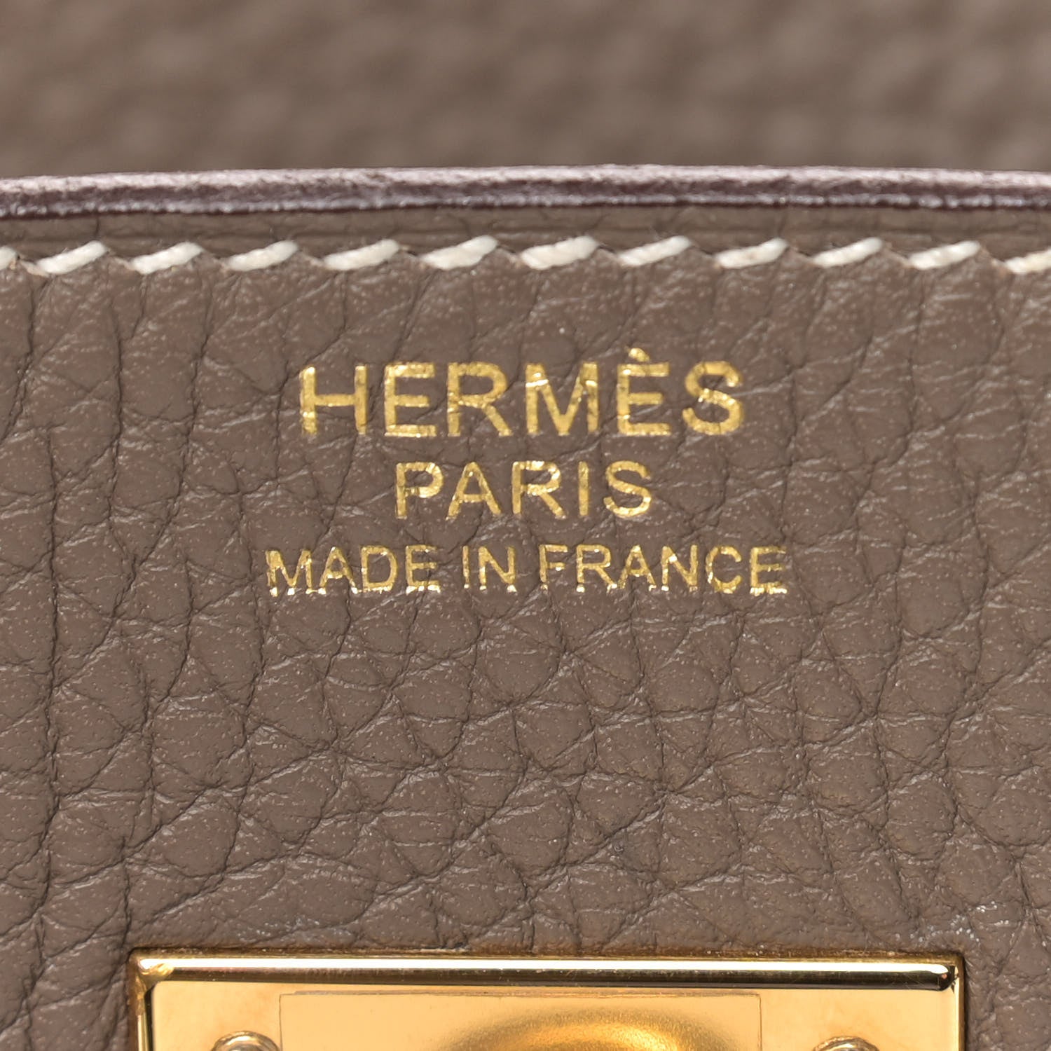 Hermes Taurillon Clemence Birkin 30 Etoupe 7 of 10
