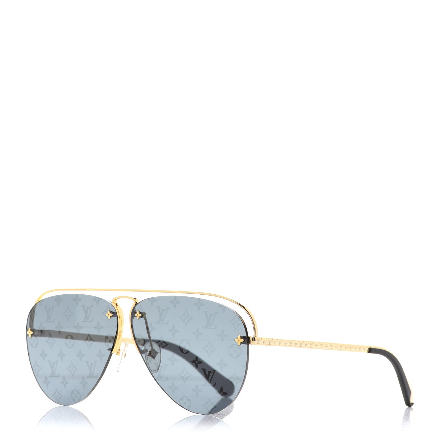 Metal Monogram Grease Sunglasses Z1172W Gold