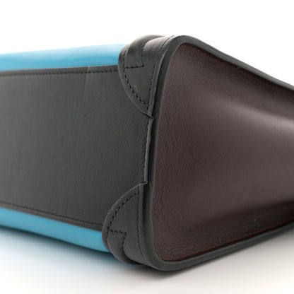 Celine Smooth Calfskin Nano Tri-Color Luggage Turquoise 8 of 12