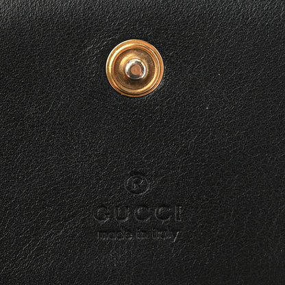 Gucci Calfskin Matelasse GG Marmont Card Case Wallet Black 6 of 8