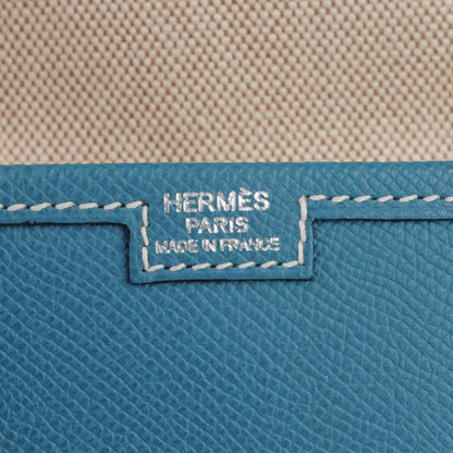 Hermes Epsom Jige PM Clutch Blue Jean 7 of 9