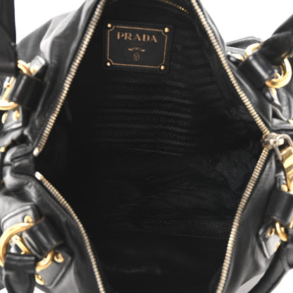 Prada Soft Calf Shopping Satchel Black 5 of 10