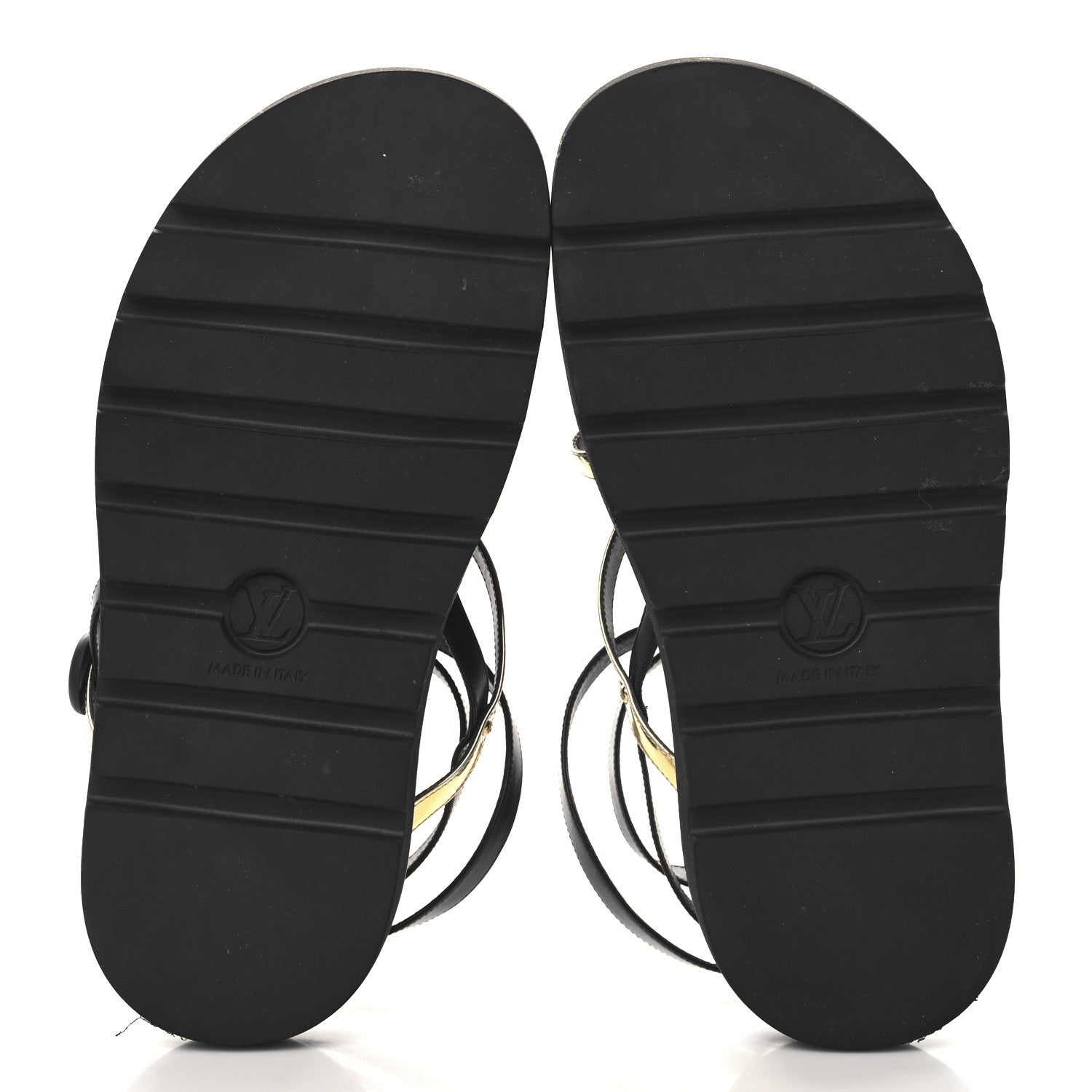 Louis Vuitton Patent Calfskin Monogram Pool Pillow Comfort Sandals 39 Gold Black Brown 6 of 9