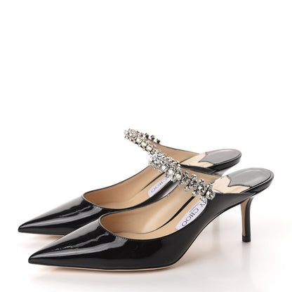 Jimmy Choo Patent Calfskin Bing 65 Pumps 37 Black 3 of 9