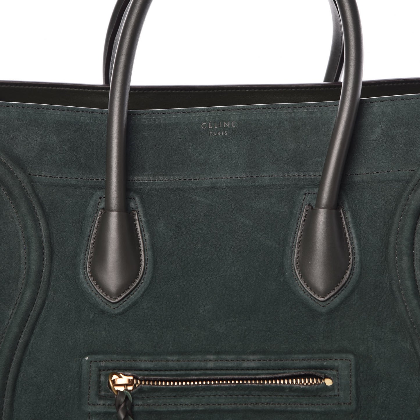 Nubuck Medium Phantom Luggage Bottle Green