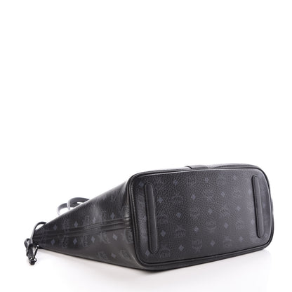 MCM Visetos Medium Liz Reversible Shopper Tote Black 6 of 13