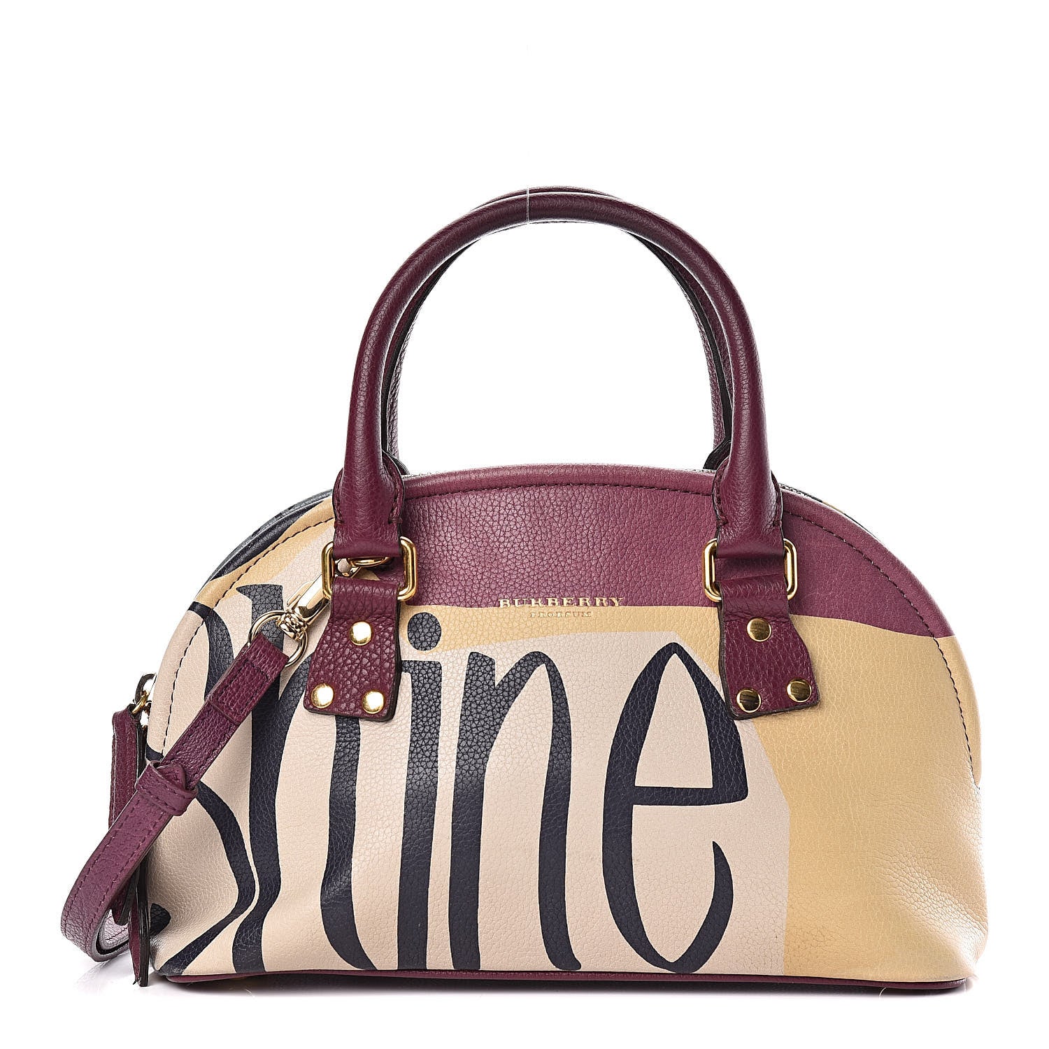 Burberry Prorsum Calfskin Printed Rain or Shine Small Bloomsbury Purple 1 of 16