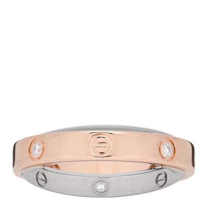 Cartier 18K Pink White Gold 6 Diamond LOVE Ring  52 6 3 of 4
