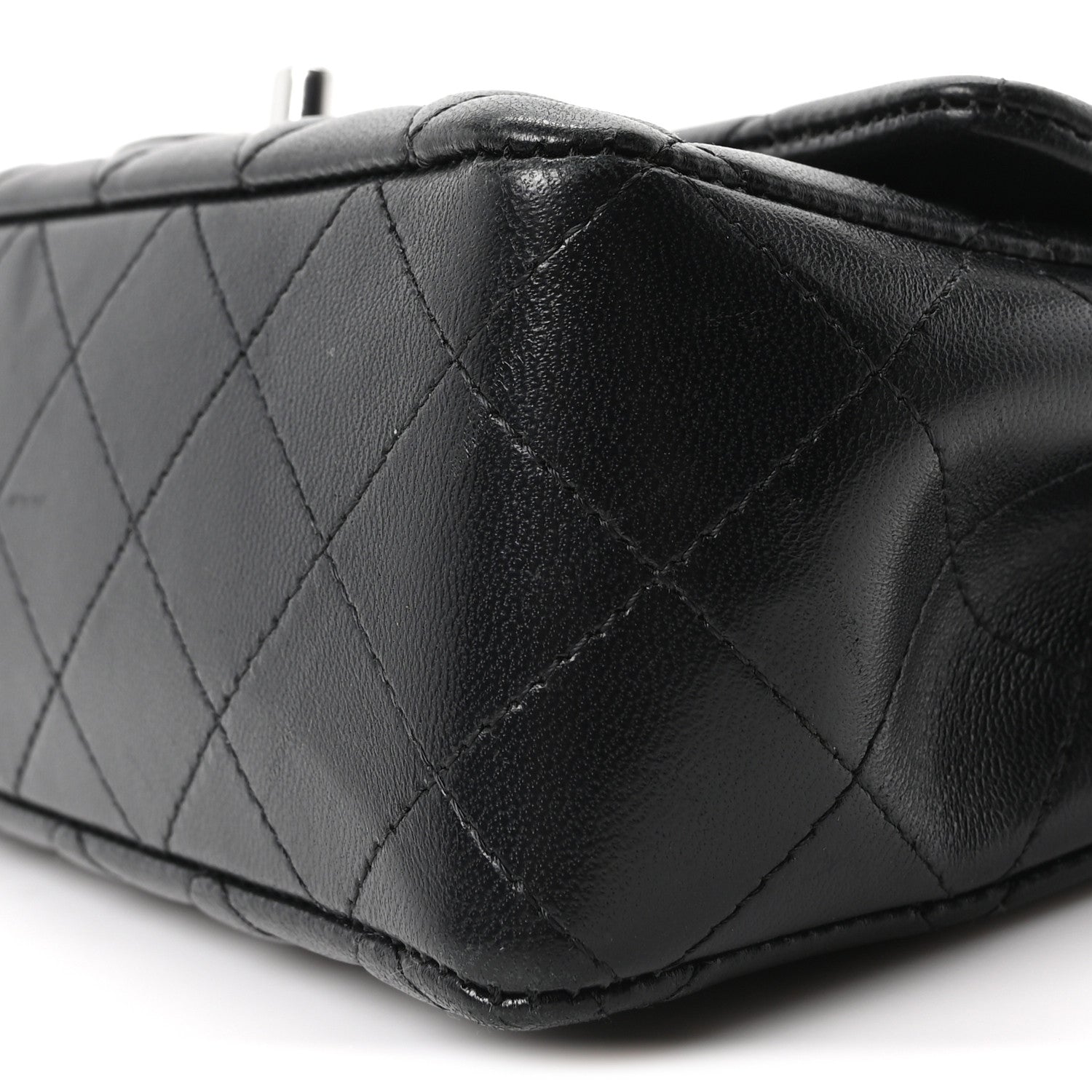 Chanel Lambskin Quilted Mini Rectangular Flap Black 10 of 10