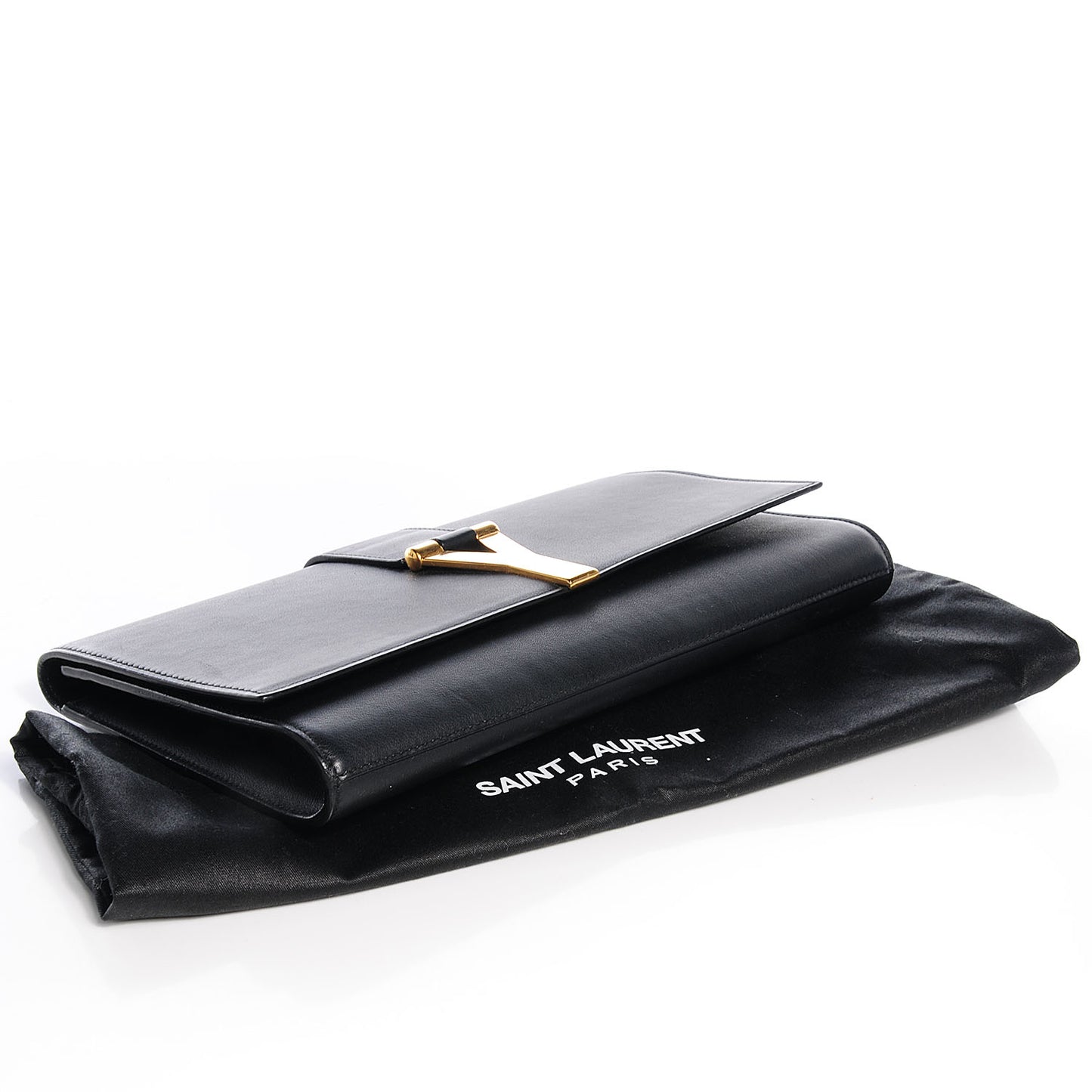 Calfskin Classic Y Clutch Black