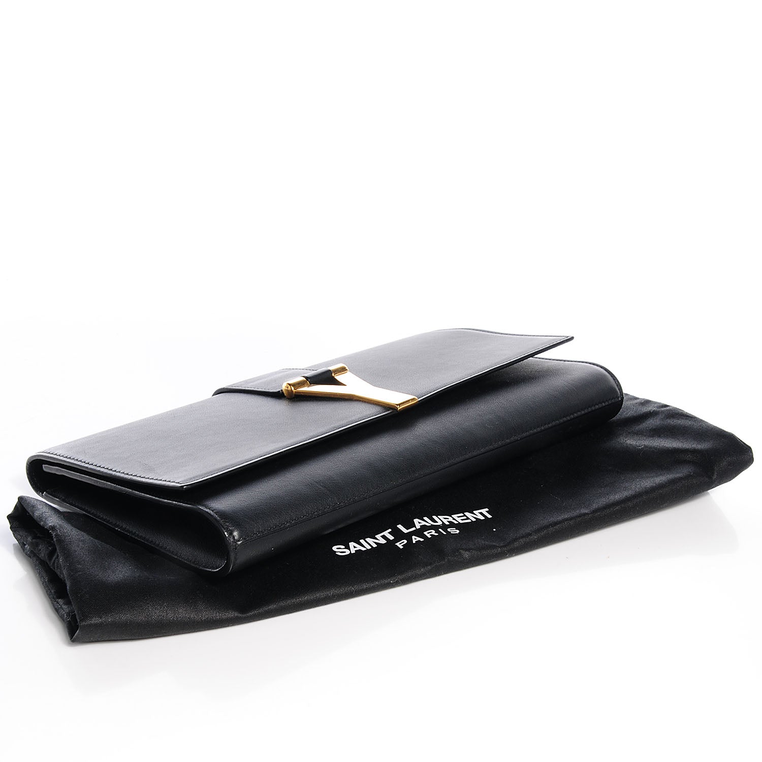 Saint Laurent Calfskin Classic Y Clutch Black 4 of 8