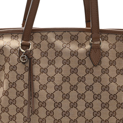 Gucci Monogram Medium Bree Zippered Tote Beige Tabacco 8 of 11