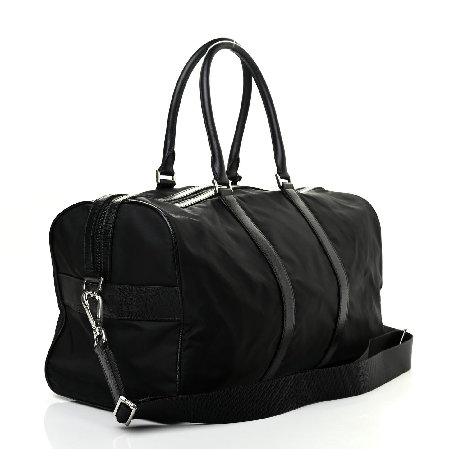 Tessuto Nylon Saffiano Duffle Black