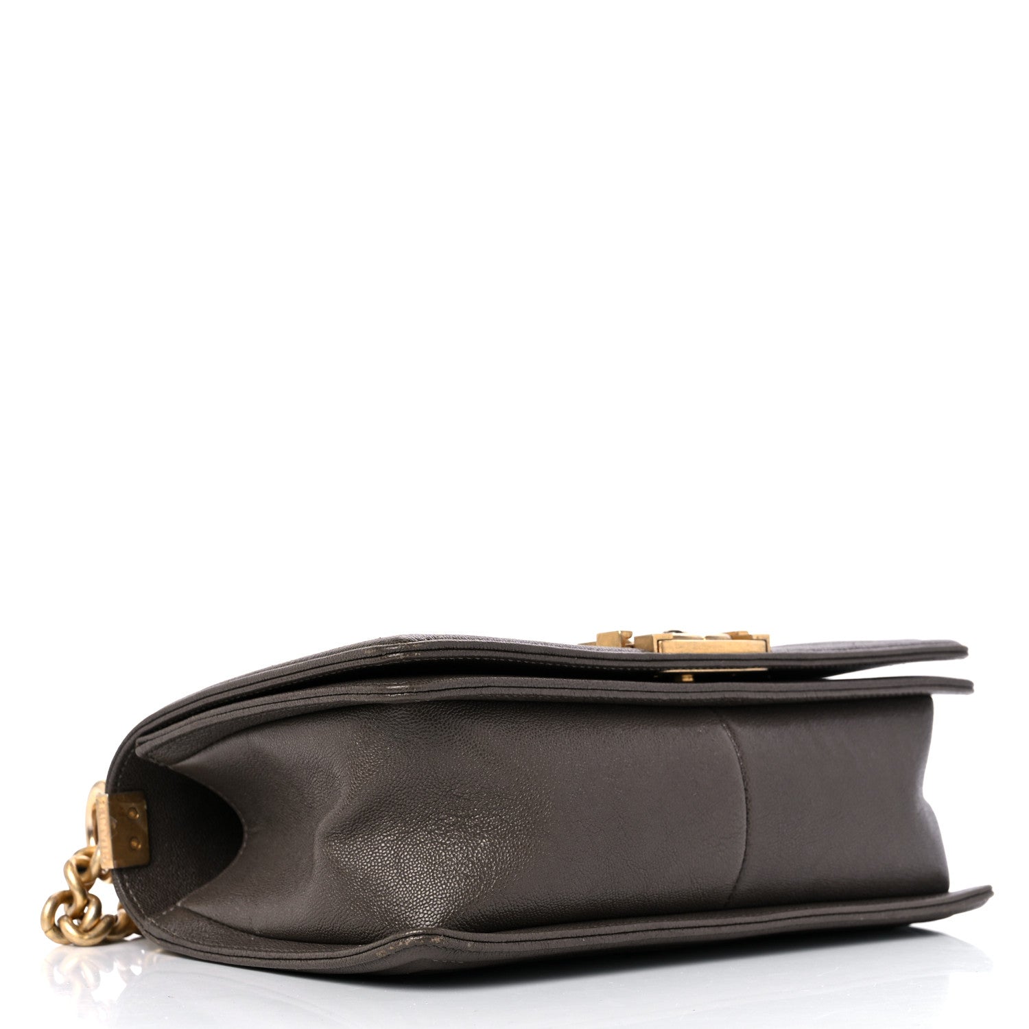 Chanel Caviar Quilted Medium Boy Flap Khaki 4 of 13
