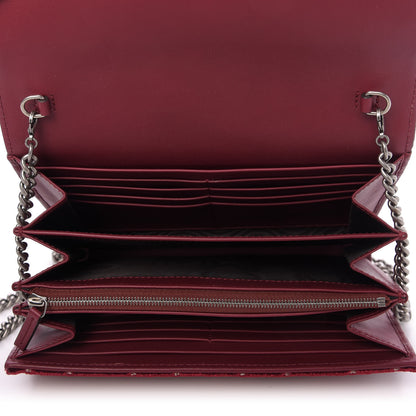 Gucci Velvet GG Monogram Mini Dionysus Chain Wallet Red Cipria 5 of 9