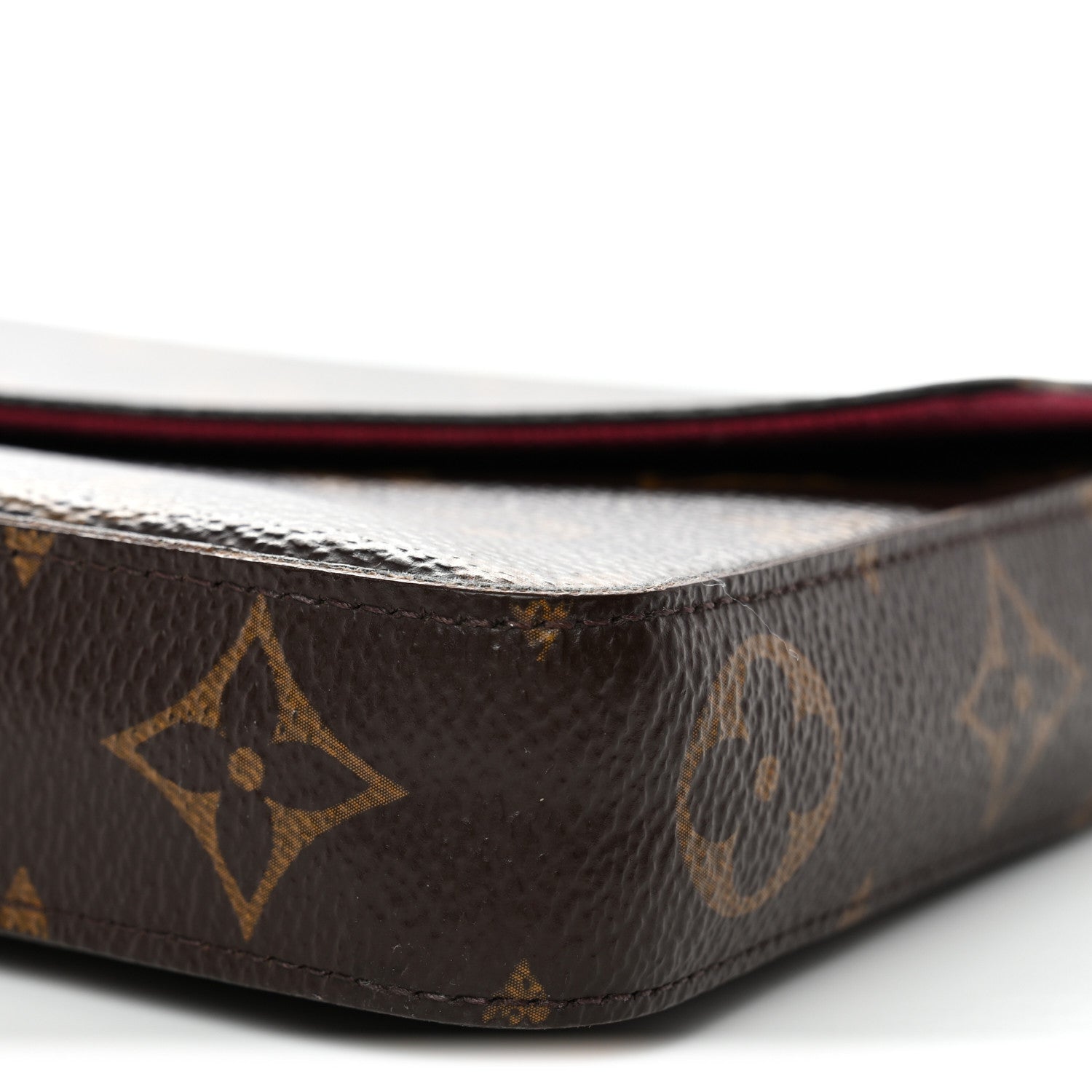 Louis Vuitton Monogram Pochette Felicie Chain Wallet Fuchsia 10 of 14