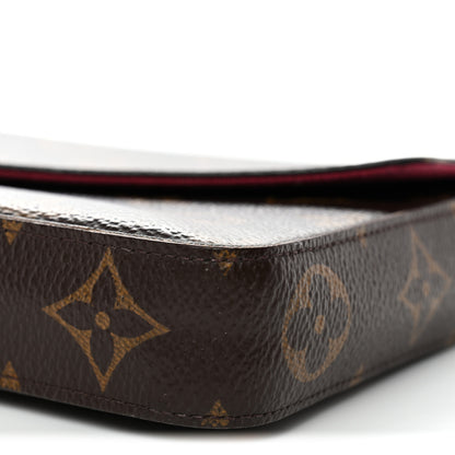 Louis Vuitton Monogram Pochette Felicie Chain Wallet Fuchsia 10 of 14