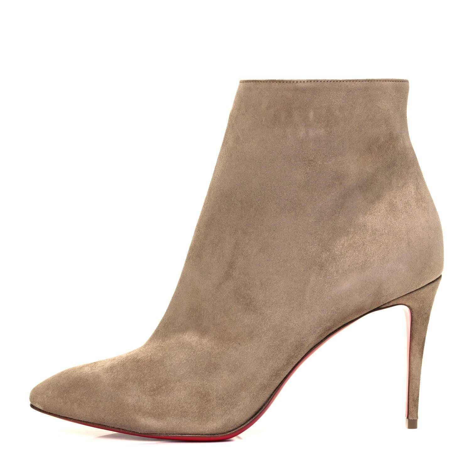 Christian Louboutin Veau Velours Eloise Booty 85 Ankle Boots 40 Nocciola 1 of 6