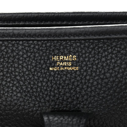 Hermes Taurillon Clemence Evelyne III PM Black 6 of 10