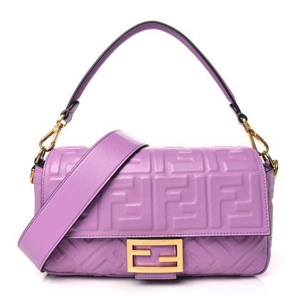 Fendi Nappa FF 1974 Embossed Baguette Agapanto 1 of 12