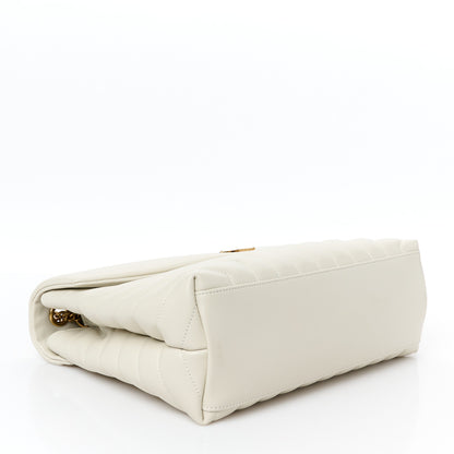 Saint Laurent Calfskin Y Quilted Monogram Medium Loulou Chain Satchel Crema Soft 4 of 11