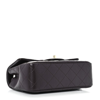 Chanel Lambskin Quilted Mini Rectangular Flap Dark Brown 3 of 8