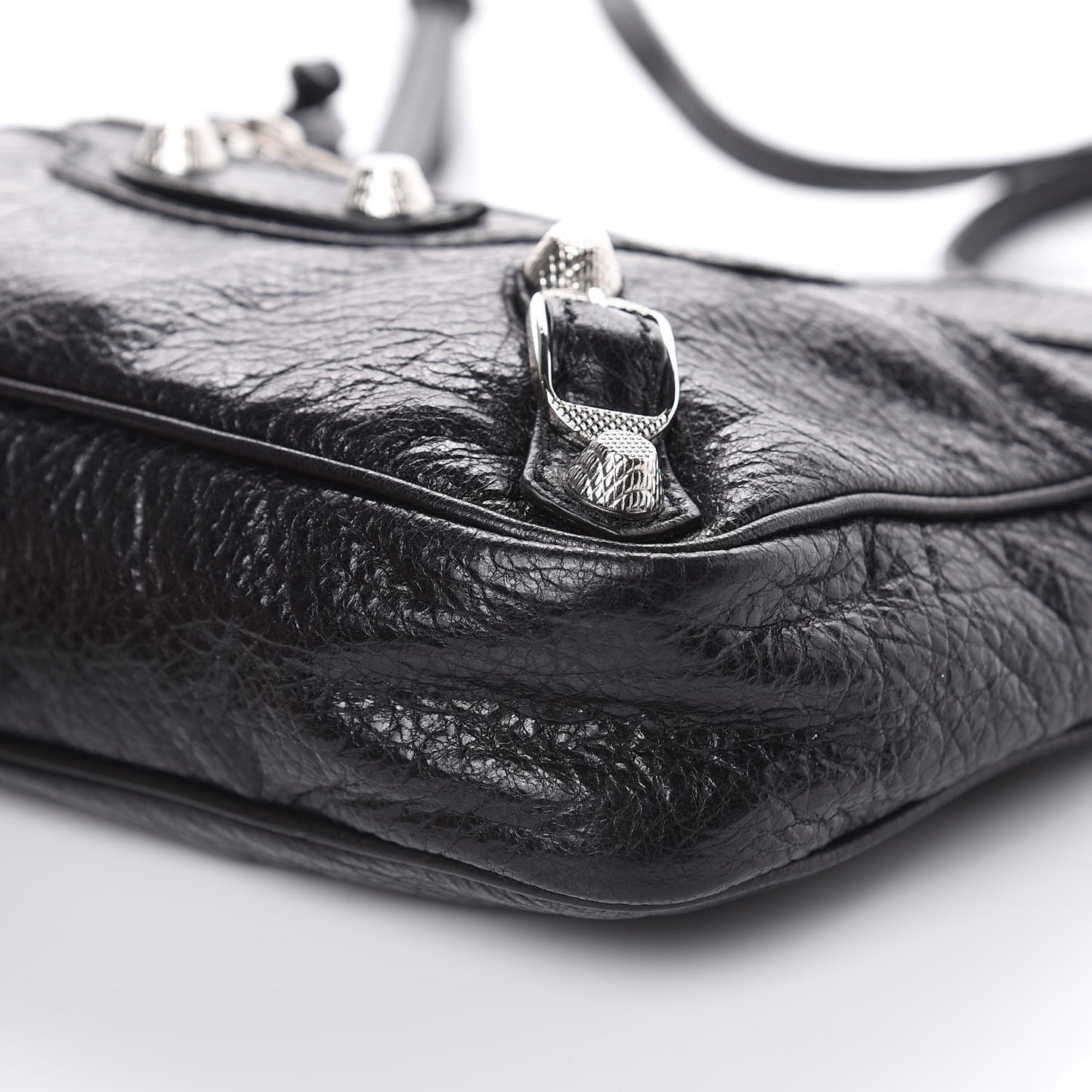 Agneau Giant 12 Silver Hardware Hip Black