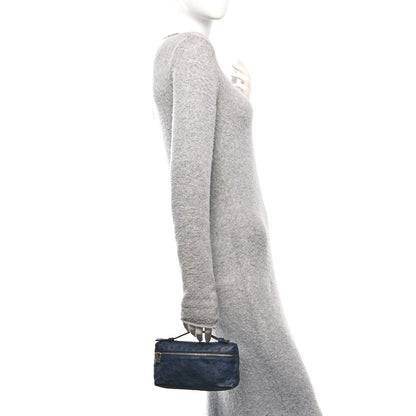 Loro Piana Ostrich L19 Extra Pocket Pouch Blue Navy 2 of 10
