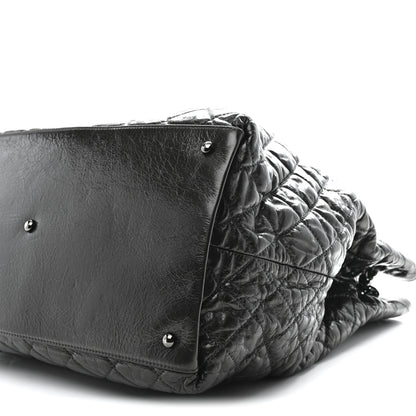 Chanel Glazed Calfskin Quilted Large Chain Me Tote Dark Grey 10 of 10