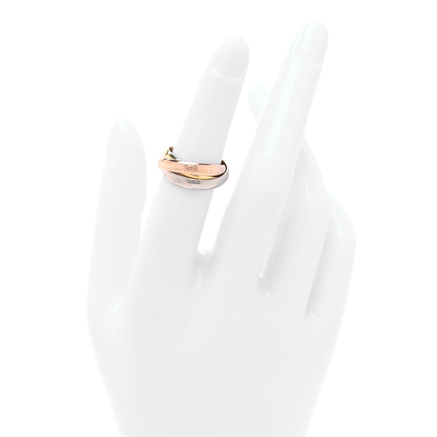 18K Pink Yellow White Gold Classic Trinity Ring 50 5.25