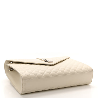 Saint Laurent Grain De Poudre Large Tri-Quilt Monogram Satchel Porcellana 4 of 10