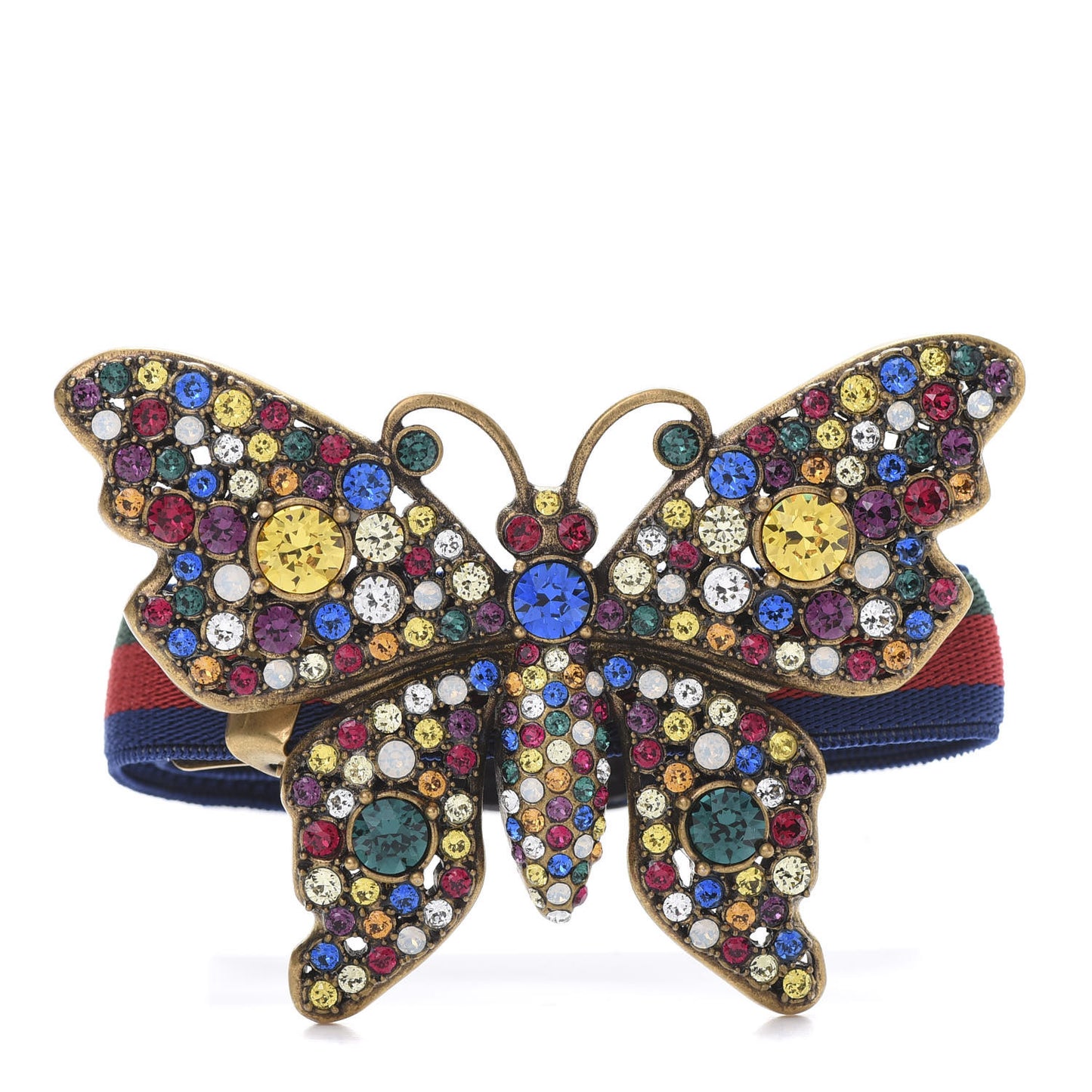Web Crystal Butterfly Bracelet Multicolor