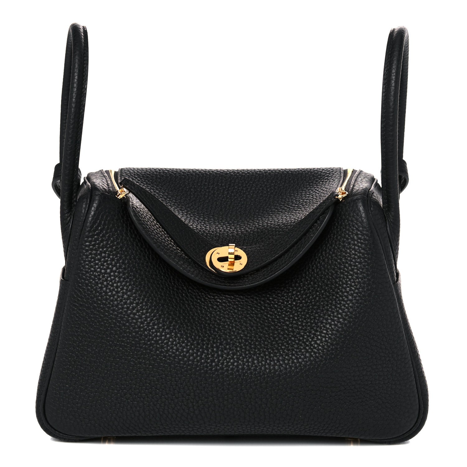 Hermes Taurillon Clemence Lindy 26 Black 1 of 9