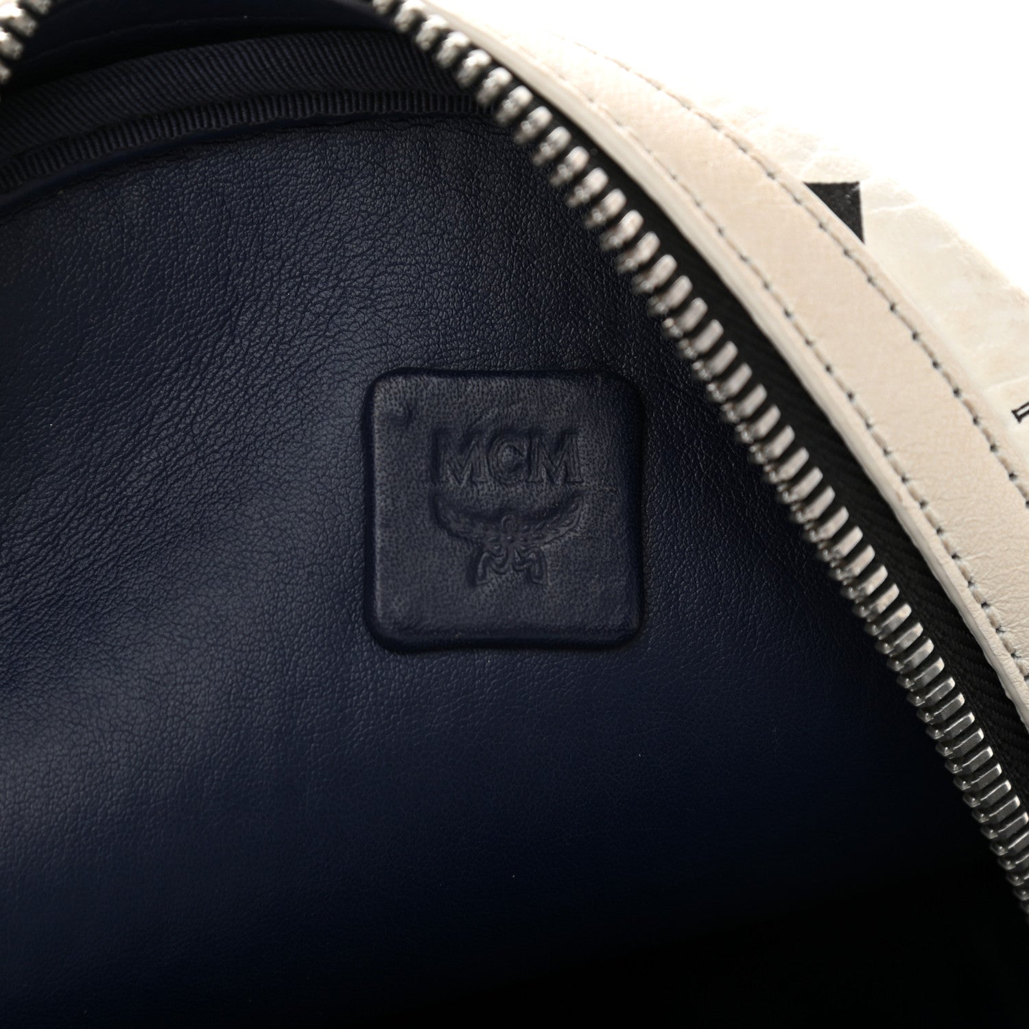 MCM Visetos Small Side Stud Stark Backpack White 6 of 12
