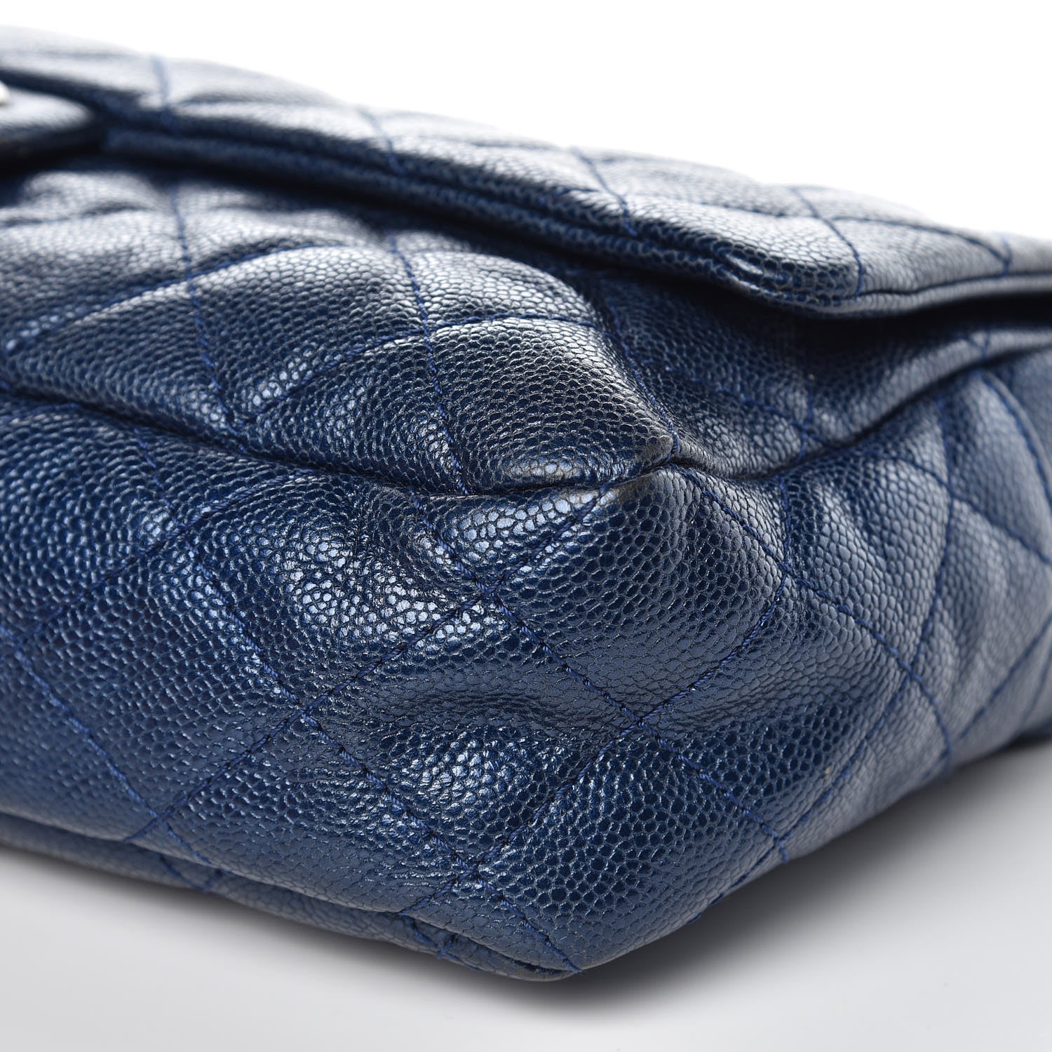 Chanel Iridescent Caviar Quilted Large Chic Flap Blue 9 of 15