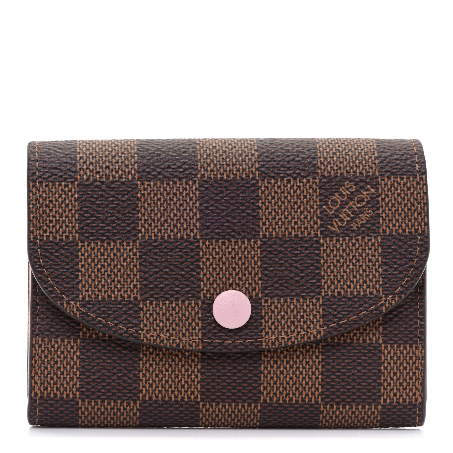 Louis Vuitton Damier Ebene Rosalie Coin Purse Rose Ballerine 1 of 6
