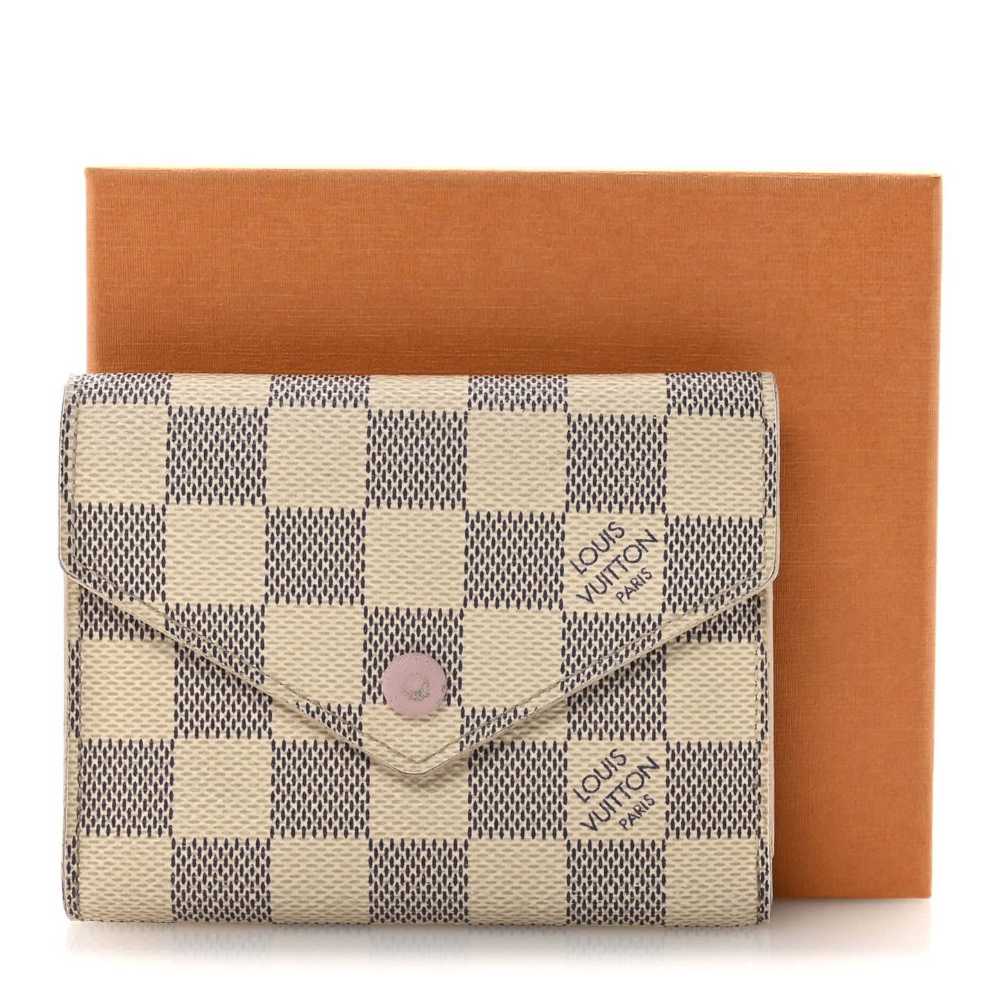 Damier Azur Victorine Wallet Rose Ballerine
